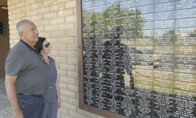 Commemorative Wall of Plaques now at LB Veterans Hall