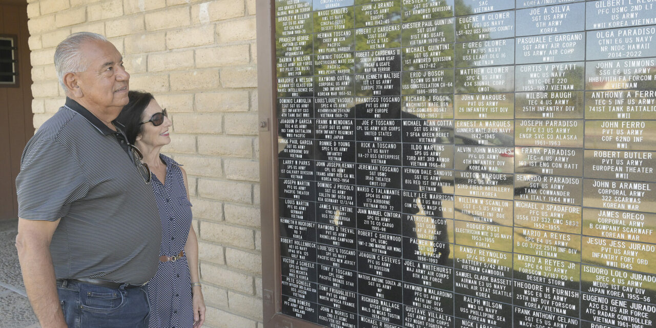 Commemorative Wall of Plaques now at LB Veterans Hall