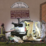 DUI suspected: Vehicle slams into LB business