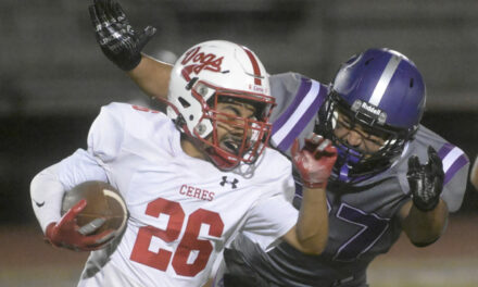 Panther varsity football team shut out by Ceres Bulldogs.