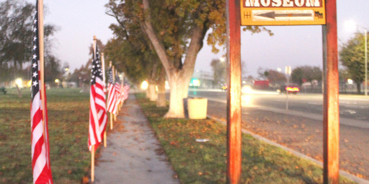 Pacheco Park hosts over 50 flags that remember WWII veterans