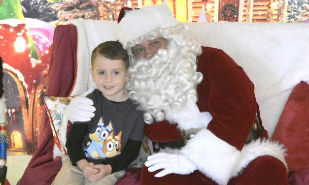 Santa sets up his downtown Los Banos workshop