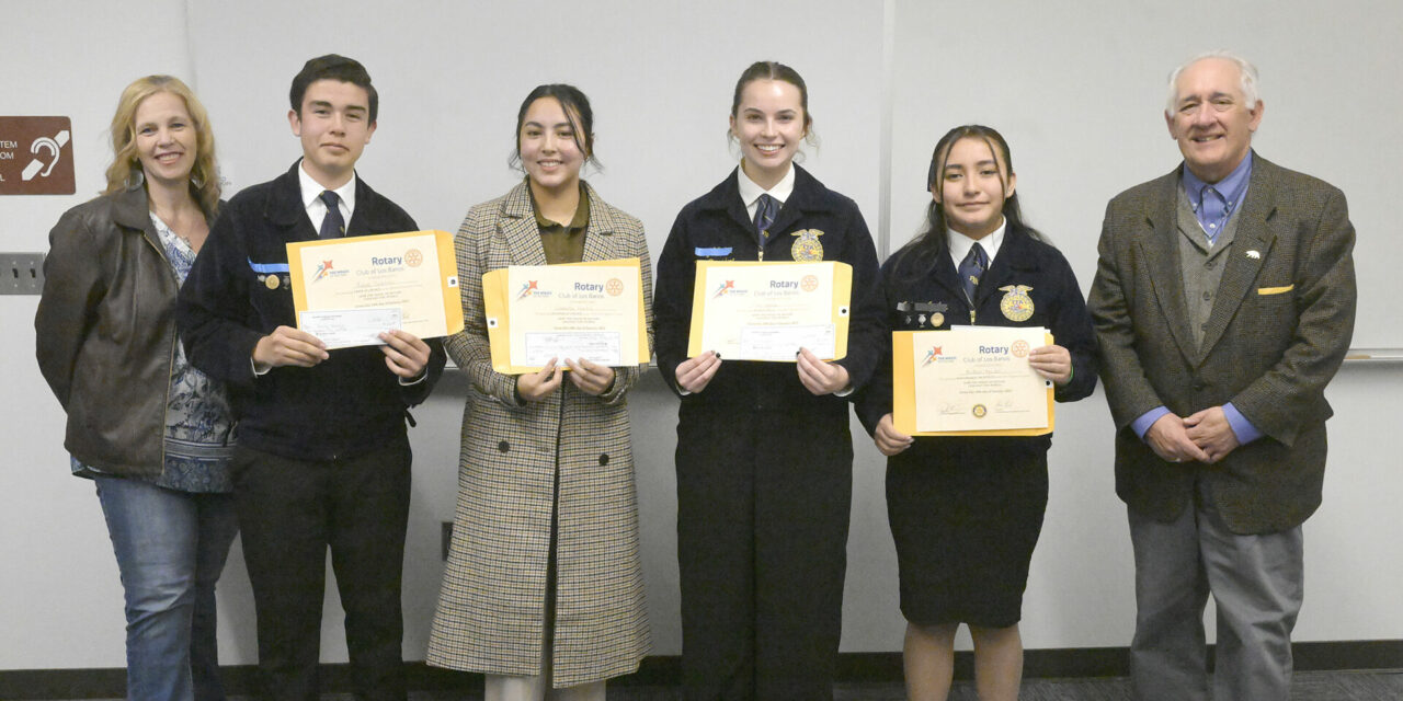 Los Banos Rotary Club annual speech contest victory for high school students