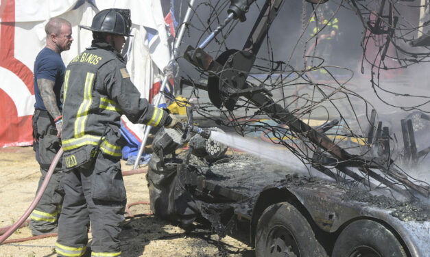 Fire breaks out in traveling circus’s equipment facility at LB Fairgrounds, no injuries reported