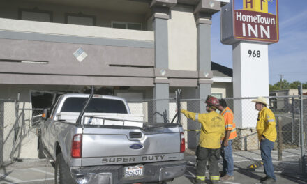 Stolen truck crashes into motel