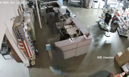 Two suspects wanted following break in at Office Supply Express