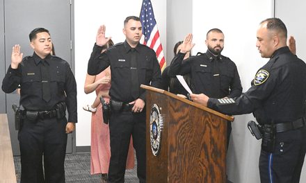 Los Banos Police Department welcomes new officers, promotes sergeant